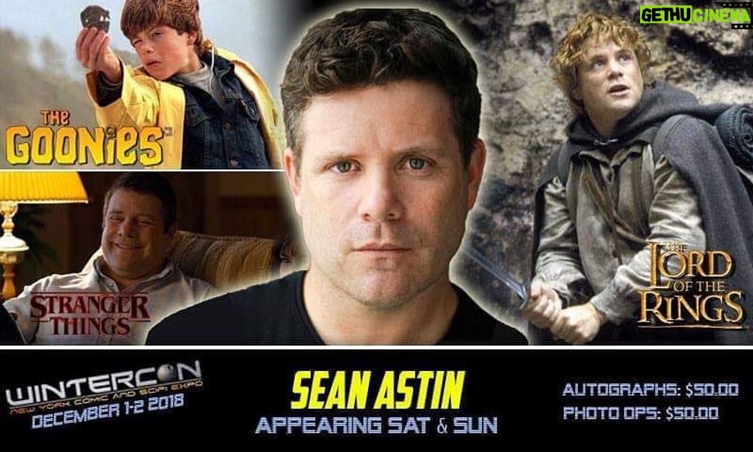 Sean Astin - 14.5K Likes - I am so excited that this weekend is almost here! @nywintercon is my year-end convention, and I'm fired up to meet folks & share stories. It's been a helluva year. Let's celebrate!!!!
.
#Repost @nywintercon
・・・
Big news! Wintercon is proud to welcome the star of The Goonies, Lord of the Rings, and Stranger Things, Sean Astin to our list of celebrities!
Get your tickets now!
www.nywintercon.com
December 1-2 2018
#lordoftherings #strangerthings #nywintercon2018 #thegoonies #goonies