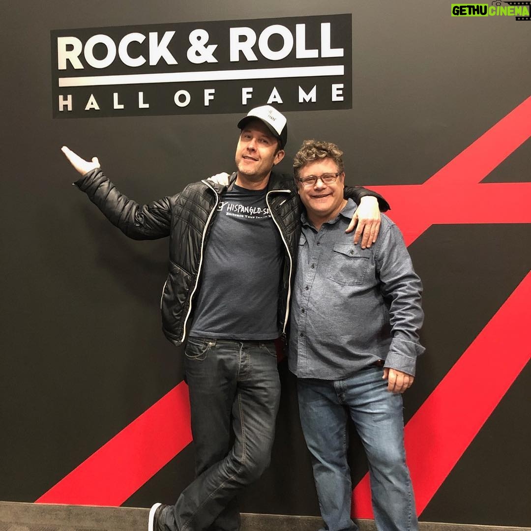 Sean Astin - 12.2K Likes - Why yes, I am in #Cleveland.
Why yes, I did just take in the @rockhall of fame.
Why yes, I am with @themichaelrosenbaum.
I would say our experience was...transformative!!! Thanks to our pathfinders #Hanleys.