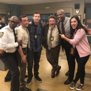 Sean Astin Instagram - TONIGHT, I JOIN THE 99
NOINE NOINE!!!!!! #brooklyn99 @nbcbrooklyn99 
@thelonelyisland @melissafumero @stephaniebeatriz @terrycrews @dirkblocker @joelotruglio @joelmckmiller 
#guardiansofthe99 
@realgdt @sethmeyers @hamillhimself #LinManuelMiranda