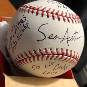 Sean Astin Instagram - FRIDAY NIGHT SURPRISE:
It's a signed baseball, with a TWIST...
I also write the names & characters from some of my films. 
The reward costs $75 (price reduced, limit 50). It's a lot of work, but hey, the ability to breath is worth it.
Urban Canopy Carbon Capture Project link in bio

gofundme.com/urbancanopy
#urbancanopyproject #urbancanopy