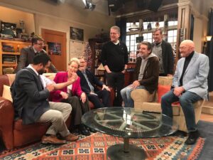Sean Astin Instagram - On the set of tonight’s @bigbangtheory, Kal nerdily showing three @nobelprize_org laureates his astronomy tattoos. 🛰🚀 8pm on @cbstv!
Not one wanted to see my Lord of the Rings tattoo...