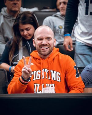 Sean Evans Instagram - Elite 8 attitude. 

#Illini | #HTTO | #EveryDayGuys