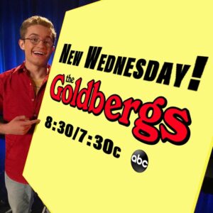 Sean Giambrone Instagram - NEW WEDNESDAY! "The Crush" Barry makes an impulsive decision and finds himself caught in a lie. Meanwhile, Beverly’s infatuation with a potential “special someone” causes a roller coaster of emotions. @thegoldbergsabc 
8:30/7:30c on @abcnetwork 
Streaming on @hulu #thegoldbergs