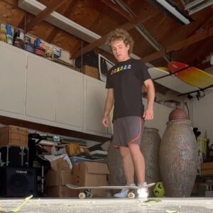 Sean Giambrone Instagram - Finally #kickflip Thanks to #kaileyskater for the board and the motivation #skateboarding @havalina_skate