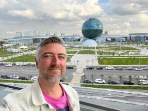 Sean Gunn Instagram - I can’t say enough about what a magnificent time we had in the beautiful city of Astana, Kazakhstan. The people were amazing. And the food! Just an amazing and breathtaking trip. I look forward to visiting again! 

*special thanks to @rusdarus and @natalinasergeevna and their team, Juliette and @zscentertainment for putting it together, @_aleksandrkuznetsov for general awesomeness, and @tashalitas for being the best travel companion there is.