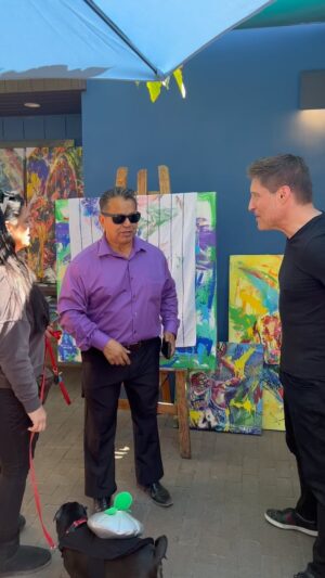 Sean Kanan Instagram - Great day surprising @MicheleKanan with a portrait done by my friend artist @art_by_gus63 Gustavo Vasquez @skyhighpiejt
