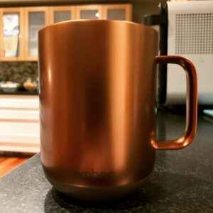 Sean Murray Instagram - ok, I am not affiliated with this company or doing an ad or anything, but this @ember mug is my new favorite thing. I drink coffee constantly & keeping it the right temp is near impossible. this washable cup is recharged by the saucer, and can be customized to warm/keep whatever temp you want - to the exact degree. great app with lots of options too... you can even choose the color of the charge/power light on the mug! they've got a travel thermos as well. love it :) #embermug  #greatestcoffeemugever