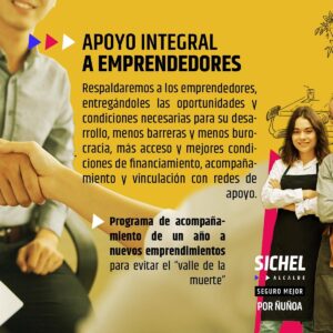 Sebastián Sichel Instagram - Medidas para impulsar el emprendimiento en Ñuñoa, y hacerla el centro del emprendimiento. 

#ÑuñoaSeguroMejor