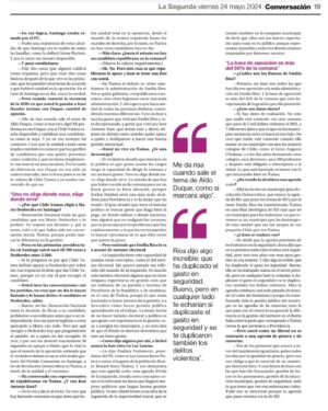 Sebastián Sichel Instagram - Comparto entrevista de hoy en La Segunda, estuvo muy interesante la conversación. 

Los invito a leerla,
Abrazos!