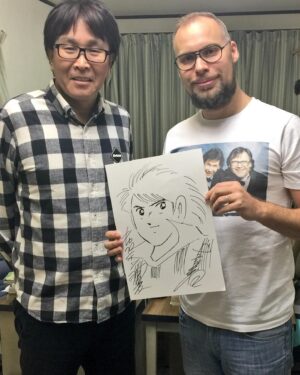 Sébastien-Abdelhamid Godelu Instagram - Difficile de décrire avec des mots à quel point Captain Tsubasa (Olive et Tom) est important pour moi ! Merci Takahashi San pour cette oeuvre incroyable, un Manga qui nous aura tenu en haleine pendant 43 ans ! Merci pour cette gentillesse et douceur qui vous caractérise et Hâte de voir la suite 👀❤️⚽️ #Manga #Anime #Tsubasa #CaptainTsubasa #Takahashi
