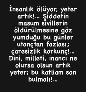 Selçuk Yöntem Instagram - Utanç ve insanlık öldü…
