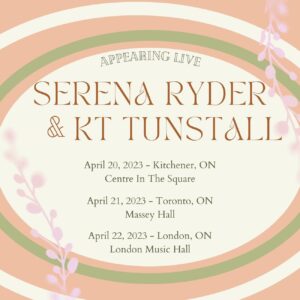 Serena Ryder Instagram - Incredibly excited to announce these shows with @kttunstall next year!  Come sing and dance with us! Pre-sale tickets go live on Thursday at 10am EST 🌸