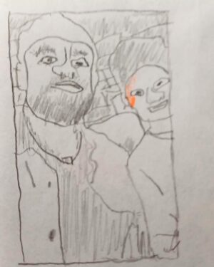 Sergey Mezentsev Instagram - Сын нарисовал. По-поему, художник правильно ухватил внутренний мир героев.

Похоже?