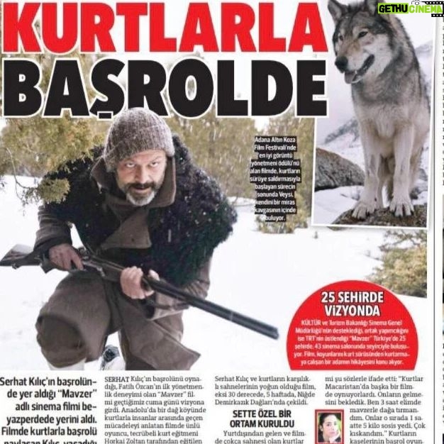 Serhat Kılıç - 8.1K Likes - Mavzer, benim için önemli bir hikâye... 🐺
Üç yıl önce Niğde’de kalın bir kar örtüsüyle kaplı dağlara vahşi kurtlarla tırmanırken bütün zorlu çekim koşullarına rağmen tek motivasyonum, filmin hikayesiydi.
Bir kurdun ailesini vurarak karşılığında mavzer edinmenin peşine düşen Veysi, kurdun mutlaka intikam almak için geri geleceği uyarılarına kulağını tıkamıştır adeta. Çünkü artık iyi bir mavzeri vardır. Korkacak bir şey yoktur. Oysa içindeki bunca hırsın ve öfkenin, kendine yönelttiği bir silah olduğunun farkında bile değildir.
Doğanın intikam gibi, savaş gibi kirli ve yıkıcı duyguları yoktur. İnsan kime her ne yapıyorsa onunla kendini sınıyordur sadece. Başkasına zarar verdiğini düşünerek kendi yıkımını hazırlıyordur.
Bu çok önemli yüzleşmeyi bence bir kez daha gerçekleştirelim kendi içimizde.
Filmde emeği geçen herkese, tek tek teşekkür ederim.
Hepinizin yüreğine sağlık 🙏
Oyunculuk hayatım boyunca en büyük hayalim bir gün Game of Thrones dizisinin oyuncularıyla kamera karşısına geçmekti ki sonunda bu da oldu. 😉
Filmde rol alan kurtların, özellikle de Türkiye’ye gelişini iki yıl beklediğimiz dünya çapında şöhret sahibi kurt Nelson’un, Game of Thrones’taki yüksek performansından sonra benimle aynı filmde buluşmayı kabul etmesi ne büyük onur, anlatamam. 🙃
İnsanlarda bulamadığım sıcaklığı karların koynunda kurtlarda buldum diyebilirim. Anladım ki okul yıllarımda bana “Sahne hayvanı” lakabını takmaları da boşuna değilmiş. Sen nelere kadirsin hayat... Bütün imkânsızılar doğru zamanı gelince mümkün olabiliyormuş meğer. 🙃
Ayrıca gala gecesinde kurtlardan daha çekici görünebilmem için Giovane Gentile markasını seferber eden, elinden geleni ardına koymayan sevgili dostum Mehmet Besli'ye de teşekkür ederim.
Iyi ki varsınız🤘
Filmi izleyerek daha da değerli kılacak olan sizler de öyle...
Keyifli seyirler📣
