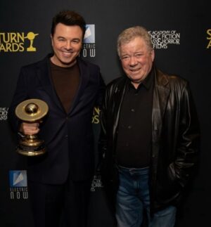 Seth MacFarlane Instagram - @saturnawards @williamshatner