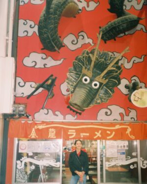 Seychelle Gabriel Instagram - Here’s me with a ramen eating dragon! From some film pics taken on a recent trip to Japan 🎌 First 2 from Osaka, next 5 from Tokyo (including a skilled magician in Ueno Park named Haku) and last 3 from Kyoto. Such a beautiful country! ! ! 🥲