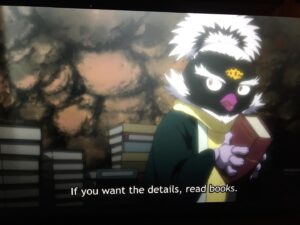 Seychelle Gabriel Instagram - Finished Hunter X Hunter in quarantine and these were some good lines. And also Komugi having a moment ♟✨