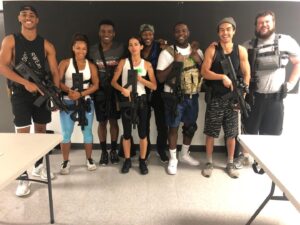 Seychelle Gabriel Instagram - Some BTS momentitos with work fam (peep the floating soldiers in 4th pic) @thetomorrowwar