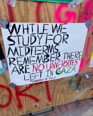 Seychelle Gabriel Instagram - Some pics from UCLA’s anti-genocide encampment last week before the police violently tore it down that night. It was a really communal and collaborative space before that. The last 3 slides show some history and recent statistics. How many more kids have to die in the name of “self defense”?
▫️
Keep eyes on Rafah in Gaza and El Fasher in Darfur. Free Palestine & Sudan // لا للحرب