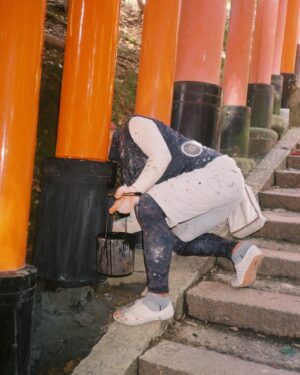 Seychelle Gabriel Instagram - Here’s me with a ramen eating dragon! From some film pics taken on a recent trip to Japan 🎌 First 2 from Osaka, next 5 from Tokyo (including a skilled magician in Ueno Park named Haku) and last 3 from Kyoto. Such a beautiful country! ! ! 🥲