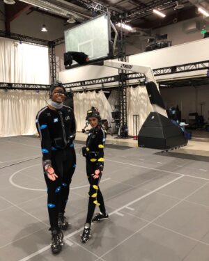 Seychelle Gabriel Instagram - Got some photos back from this spring when I got to play a haughty sportswear designer on NBA2K22 with the great MP La’Charles 🏀 🤖 👟 go play!!!