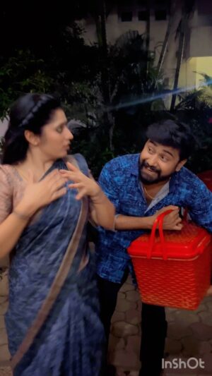 Shambhavy gurumoorthy Instagram - BTS  fun Reels with Elakiya set 😂😁🤣