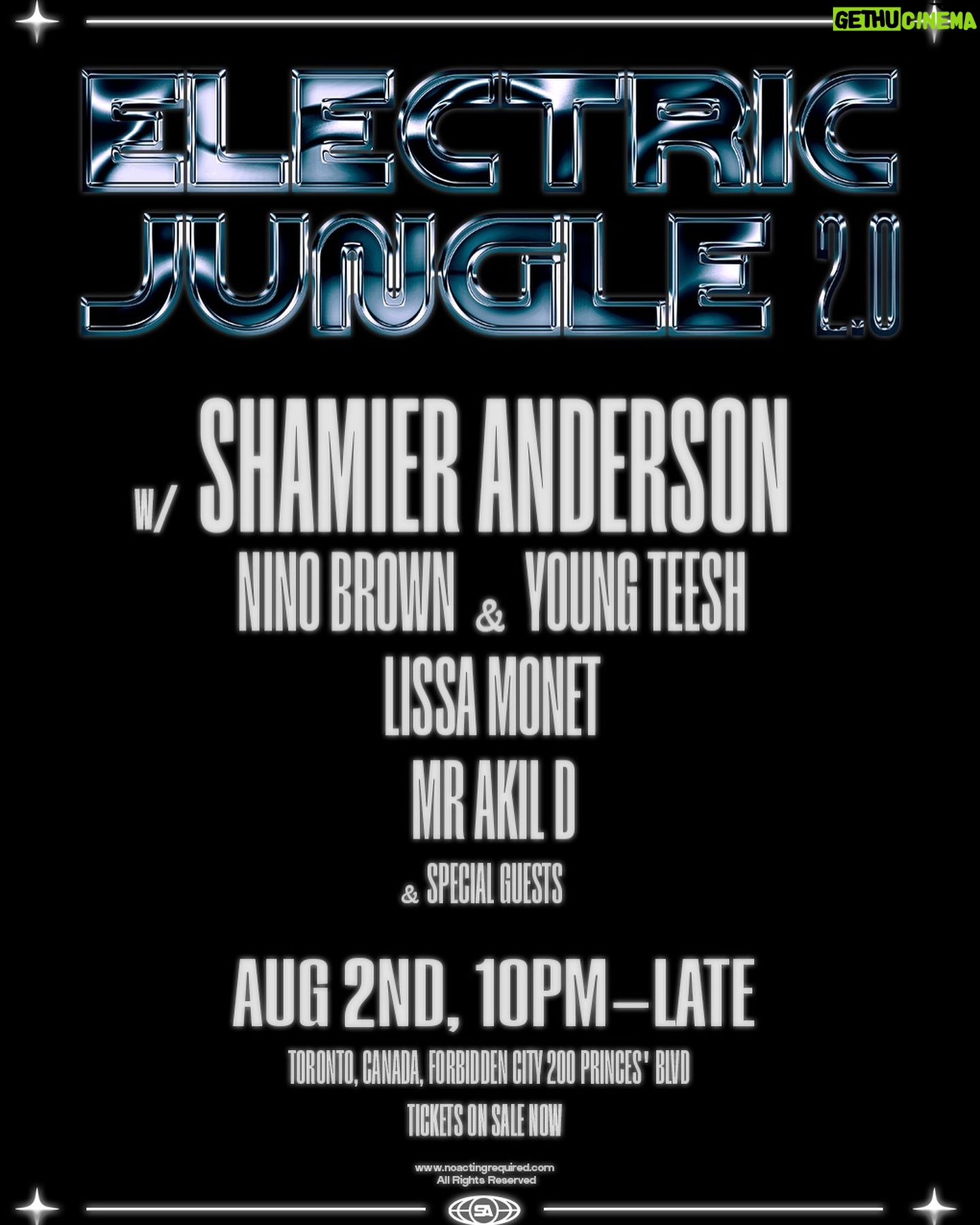 Shamier Anderson - 3 Likes - My official Caribana after party on August 2nd! 🪩
Electric Jungle 2.0 🌴
Location: @forbiddencityto
🎧 @shamieranderson (HEADLINE DJ SET)
🎧 @yesyesninobrown
🎧 @youngteesh
🎧 @heylissamonet
🎧 @mrakild
& Special Guests 👀
GET YOUR TICKETS NOW!
Link in bio 🔗