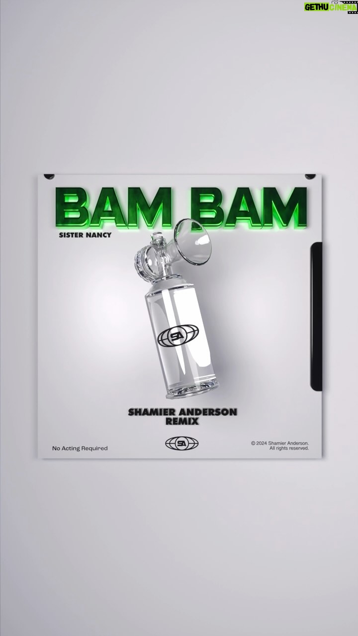 Shamier Anderson - 3 Likes - I had to flip this Jamaican classic. 🔊🇯🇲
Bam Bam - Sister Nancy (Shamier Anderson Remix) out now!🔥🔥🔥
link in bio 🔗
WWW.NOACTINGREQUIRED.COM
