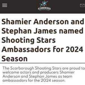 Shamier Anderson Instagram - 🙏🏿💫 @scarboroughshootingstars @cebleague 

salute

@samibrahim40 
@ovoniko 

#Ambassador
 #2024