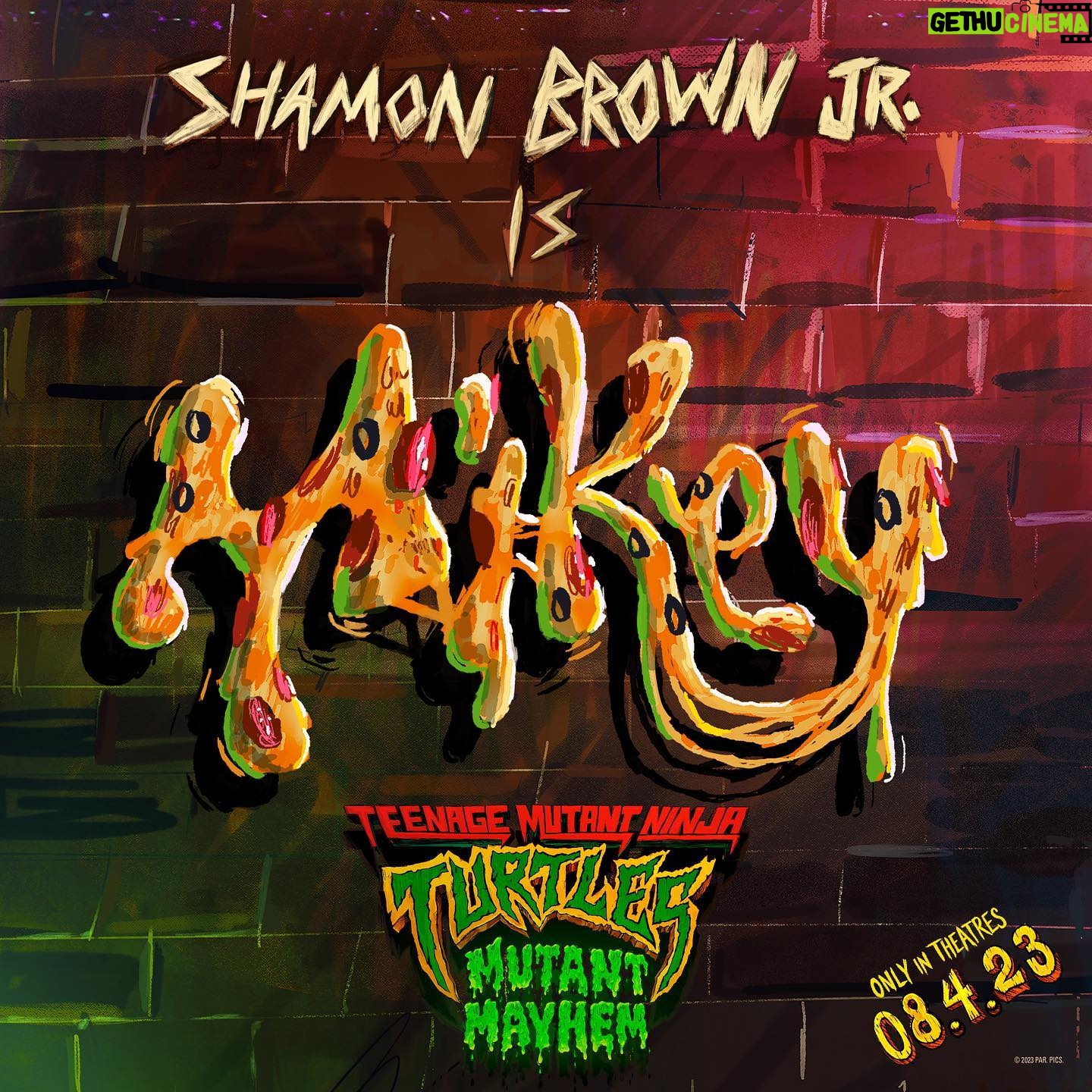 Shamon Brown Jr. - 6.4K Likes - Shamon Brown Jr. is Michelangelo. Teenage Mutant Ninja Turtles: #MutantMayhem TEASER TRAILER coming Monday, March 6. #TMNTMovie