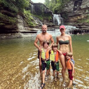 Shandi Finnessey Instagram - Today was a perfect way to spend a hot summer day! So proud of the little legs to make the long hike down to the waterfall. We are finally in the “sweet spot” of little kids when they aren’t completely helpless 😜 and we can do things like go on a 3 mile hike without carrying sacks of potatoes most of the way. Excited to have more hiking adventures in our future!