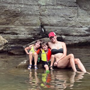 Shandi Finnessey Instagram - Today was a perfect way to spend a hot summer day! So proud of the little legs to make the long hike down to the waterfall. We are finally in the “sweet spot” of little kids when they aren’t completely helpless 😜 and we can do things like go on a 3 mile hike without carrying sacks of potatoes most of the way. Excited to have more hiking adventures in our future!