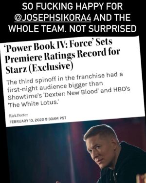 Shane Johnson Instagram - Maaaaannnn!  Huge congrats to @courtneyakemp @50cent and #1 @josephsikora4!!!! #poweruniverse just keep expanding. Love to see it. 
The first ep was 🔥🔥🔥 and the cast is sick!  I’d say check it out, but you already have!!!!