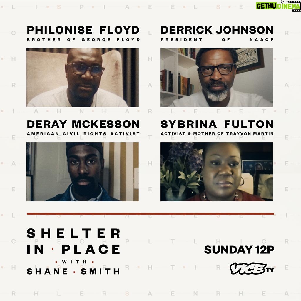 Shane Smith - 541 Likes - This Sunday on Shelter in Place we have a special hour long episode. Please watch.