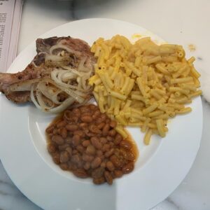 Shane Smith Instagram - Pork Chop. KD. Baked Beans. Before going under foil for an hour and a half at 100. Recreating all my childhood meals my grandmas used to make. We were as they say “ ‘ard up but ‘appy “