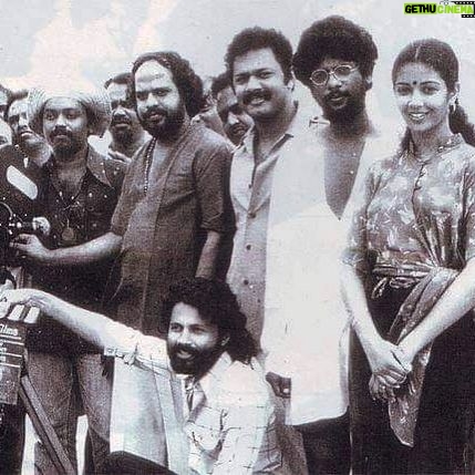 Shanthi Krishna - 674 Likes - Hey everyone... hope all r safe ... I am sharing a classic photo with the whole crew of my first film āNidhraā directed by legendary director Bharathan sir...can u name the actors n mayb some people in this pic?? No prizes for guessing thoughš¬š