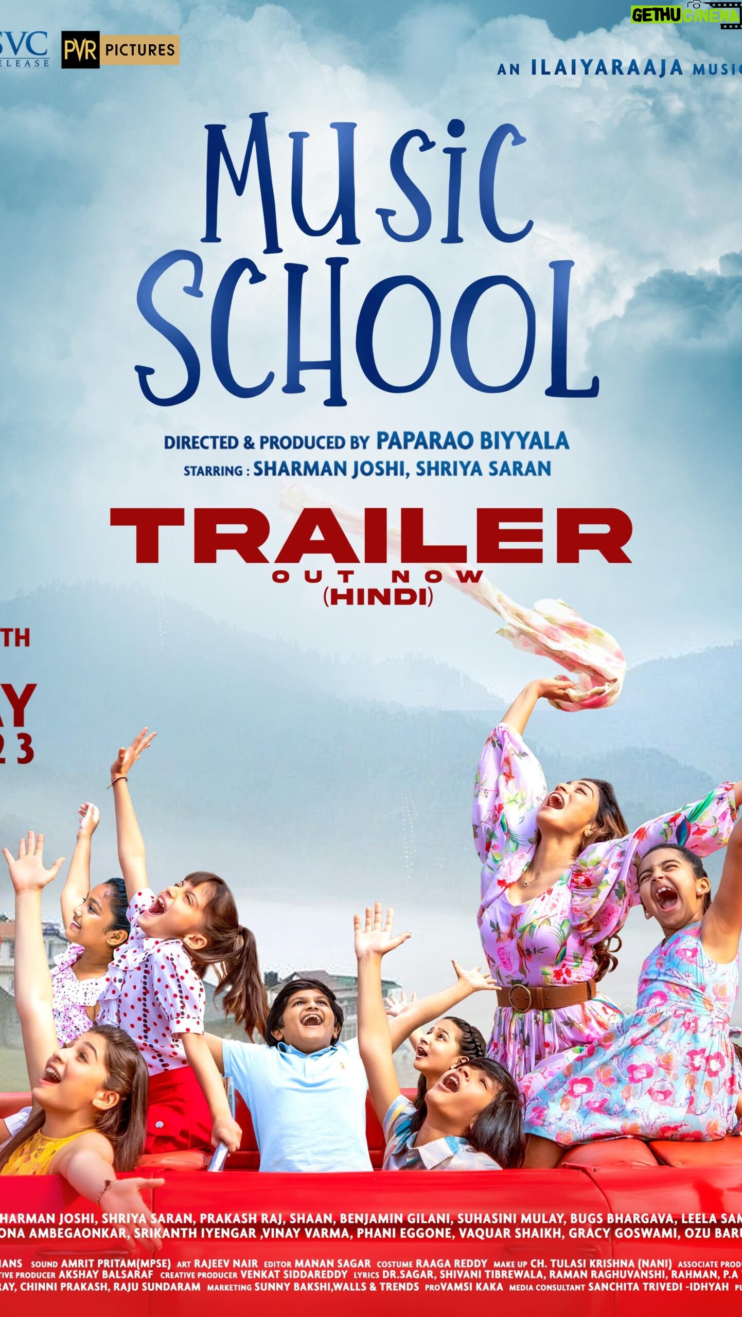 Sharman Joshi - 47.6K Likes - Experience the enchanting world of music through an inspiring story of #Musicschool ❤️
#MusicSchoolMovie in cinemas from May 12 in Hindi, Telugu and Tamil.
Hindi Trailer out now.
An Ilaiyaraaja’s Musical Magic
@sharmanjoshi @shriya_saran1109 #ilaiyaraaja @yaminifilms @paparaobiyyala @srivenkateswaracreations @pvrpictures @adityamusicindia @adityamusictamil
@joinprakashraj @singer_shaan @mulay.suhasini @monaambegaonkar @bugskrishna @shrikanth_iyyangar @sutradharactors @imvaquarshaikh @gracy.goswami @ozu.barua @rohanroy_actor @vivaanmunoth @siddhiksha_childartist @karthikeyame @olivia_charan @aa.kalyani @khu_shisoni1905 @mokshapilli
@deohanskiran @chinnilaljayaprakash @raagareddy @kmrajeev.nair @amrit.pritam_official @deba_chang @yaminibiyyala @vrsiddareddy @akshaybalsaraf @wallsandtrends @anilandbhanu @vamsikaka @sunnybakshiinmumbai @sanchitatrivedi @idhyamedia
#ilaiyaraaja75 #ilaiyaraajamusic #musicschoolmovietelugu #musicschoolmoviehindi #musicschoolmovietamil