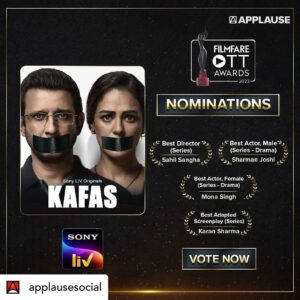 Sharman Joshi Instagram - We’re extremely excited as Kafas receives numerous nominations at the #FilmfareOTTAwards2023. 
 
LINK IN BIO

#Kafas

@filmfare @applausesocial @madibaent @sameern @segaldeepak @sahil_insta_sangha @monajsingh @vivanbhathena_official @jhangianipreeti @mikail.gandhi @singhtejasvi  #ZarinaWahab @castingchhabra @karandontsharma @garg.prasoon @rapra_02 @shreyakarunakaram @devnidhib @001danishkhan @amansrivas @saugatam @all3media_int @theforge_drama