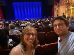 Sharon Bialy Instagram - No playbill tonight but with the best date ever- my son Josh. Seeing @ #johnoliver @lastweektonight @sethmeyers . So excited to see these brilliant men!