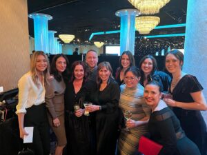 Sharon Bialy Instagram - Last night at #artiosawards with the whole gang #bialythomasandassociates - I love my work family so much! You are all winners to me- and @rscottcast puts up with so many great women! @sherrythomaslane and the whole gang. Thank you @hbo and @talentworksagency for your generosity!!