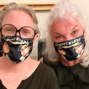Sharon Gless Instagram - My partner-in-crime and I. 
Celebrating Seder after being badly burned by the Florida sun. We have traded our guns for masks. 
I love Tyne Daly. We still crack one another up.