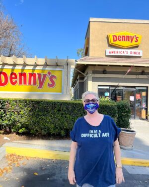 Sharon Gless Instagram - I grew up on Dupar’s pancakes at The Farmer’s Market in LA. But my best friend, Dawn Lafreeda has a pancake empire with her Denny's Restaurants.  Okay, admitting that a Grand Slam with pancakes is hard to beat.  It’s the best comfort food. And we can all use a bit of comfort.  Right?