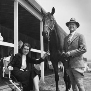 Sharon Gless Instagram - My very Irish “Grandpa” Neil S. McCarthy, Hollywood entertainment attorney, loved horse racing.  This is Grandpa and my mom with one of his ponies.  Who do I look most like?  Do NOT answer “the horse.” 🍀