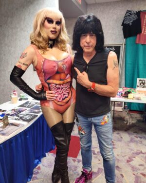 Sharon Needles Instagram - 🎼I beat the brat with a baseball bat🎵working next to Marky Ramone was bonkers.. being a D list celebrity is way more fun then being on top. Fuck all that noise! #ramones @markyramoneofficial