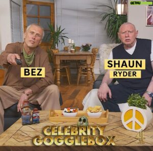 Shaun Ryder Instagram - TONIGHT!!!!! 👀📺⭐️
.
See Shaun and Bez on the new series of Celebrity Gogglebox on channel 4 at 10.10pm 😃
.
#CelebrityGogglebox #ShaunRyder #SWR #Bez #Channel4 #TV #Tonight @c4gogglebox @channel4