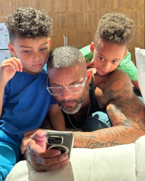 Shaun T Instagram - Question: While I prefer this as my Saturday night over anything else, what do you prefer most of your weekend nights to look like? 

Being a traveling dad, I literally soak up every moment I get to have with my kiddos and my husband. I even dragged them to LA with me because I am just truly attached to their souls and I don’t like being away from them! ♥️