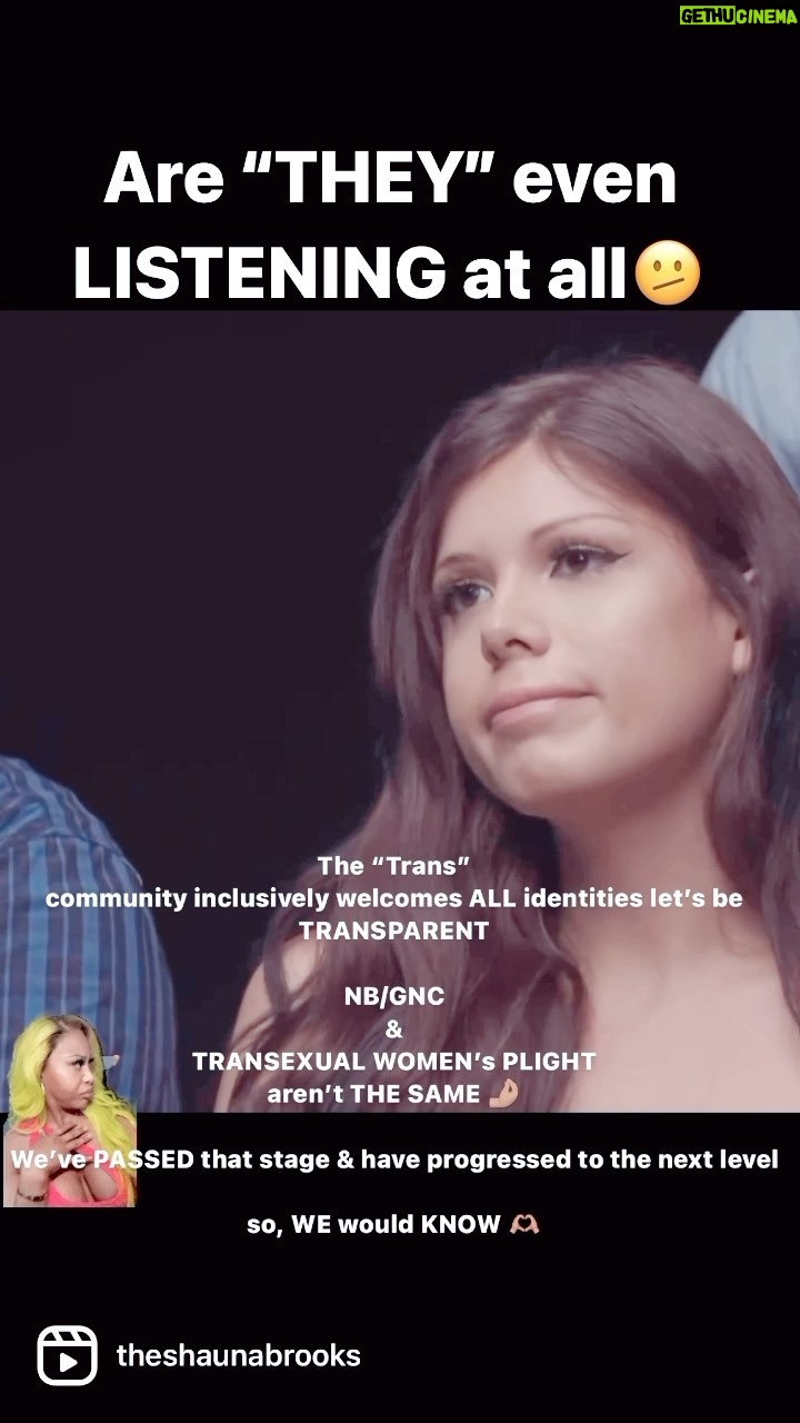 Shauna Brooks - 240 Likes - Sis said SHE IS OVER yāall NB / GNC / TV / CDās FIGHTING to ALIGNING with the TRANSEXUAL WOMEN yet FAILING to pass BUT totally bypassing the 8th, 9th, 10th, 11th & 12th grade years & getting your TRANSSEXUAL DIPLOMACY GRADUATION CERTIFICATE like⦠NAHHHHH yāall GAY BOIās be TRYING IT. Yāall conflate our TRANSITIONS with your INABILITY to CONFORM to a set binary & that is POLAR opposite of what transiting is ALL ABOUT. STOP TAKING UP SPACE in where A TRANSEXUAL FEMALE should be doing the WALKING & TALKING. We are tired of GAY MEN especially white gay men who are appropriating off of our DISPARITIES & LIVELIHOOD for their POLITICAL inclusion that promotes gainful EQUITABLE OPPORTUNITIES as representation. Meanwhile FURTHER displacing our Transexual MEN & Women because RUPAUL & DRAGRACE has created safe space in mainstream tv & in society & those people are INFLUENCING the youth into being UNABLE to even decide on if theyāre crossdressing or having a multiple personality disorder. We need all our gays to understand THEY DONT KNOW THIER PLACE because NO ONE has told them that thatās not okay & we are OFFENDED!