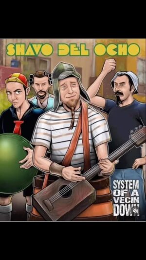 Shavo Odadjian Instagram - This is so funny.  Big part of my childhood.  Tag artist who made this please. 
Happy Friday!
.
.
.
.
#systemofadown #chavodel8