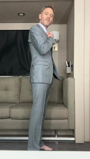 Shawn Ashmore Instagram - Putting on my uniform for another great day at work!! This suit felt very RAT PACK to me:)