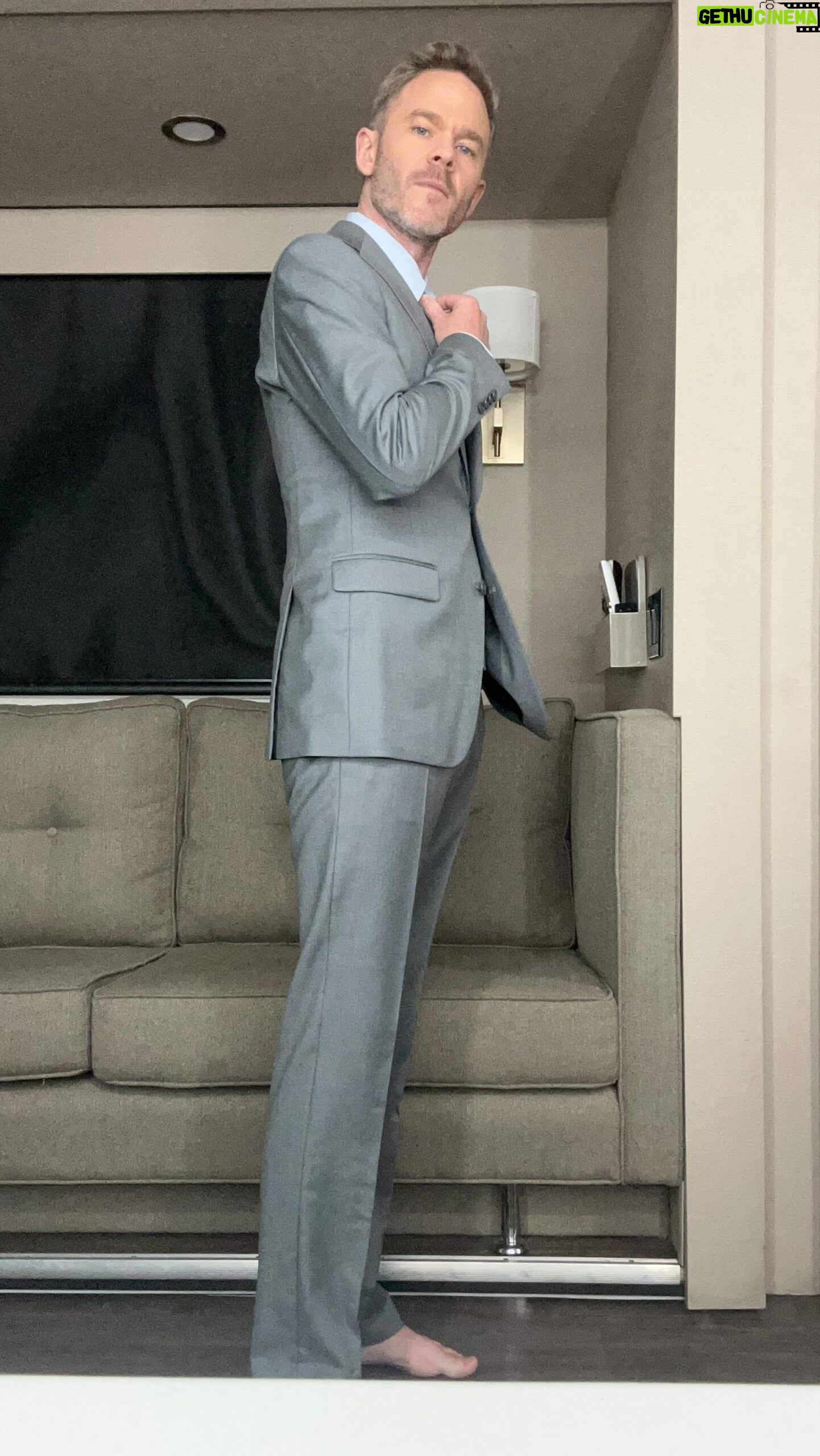 Shawn Ashmore - 23.5K Likes - Putting on my uniform for another great day at work!! This suit felt very RAT PACK to me:)